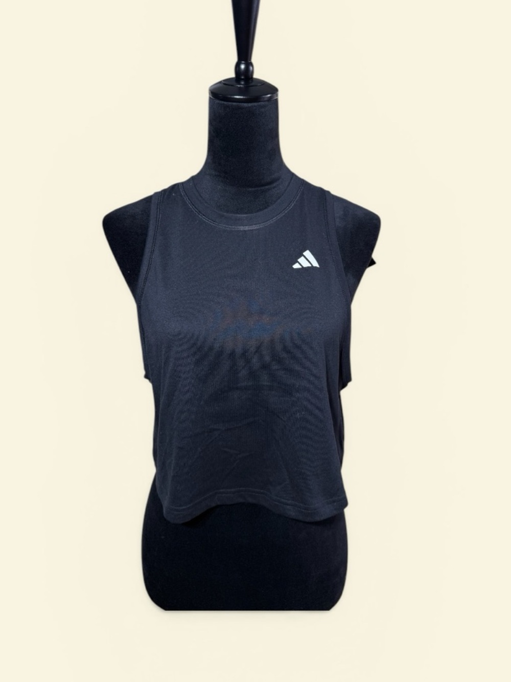 NWT adidas Black Athletic Crop Tank with Logo